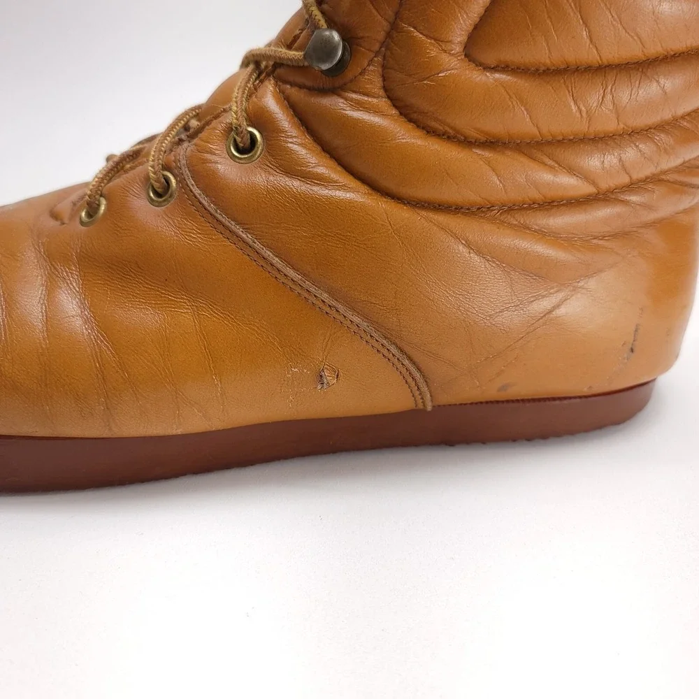 Vintage Roots Men's Leather Shoes Boots‎ 10.5 M Natural Footwear Whiskey Brown